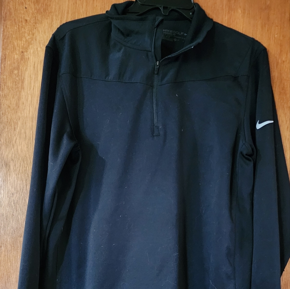 Men's Nike Dri Weave Black Size Medium Golf Half Zip Shirt